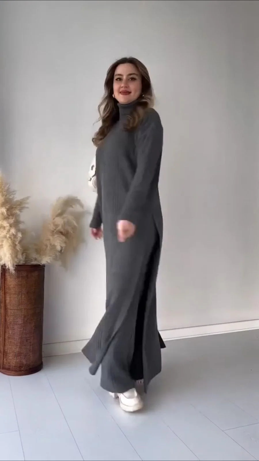 AMIRA - Elegancki zimowy komplet dwuczęściowy