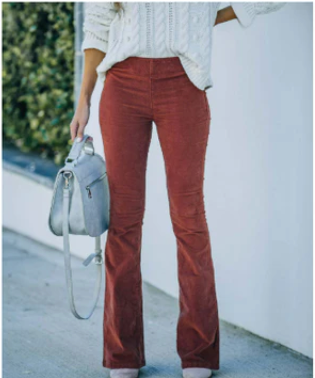 WIWIANA | Sztruksowe spodnie dzwony