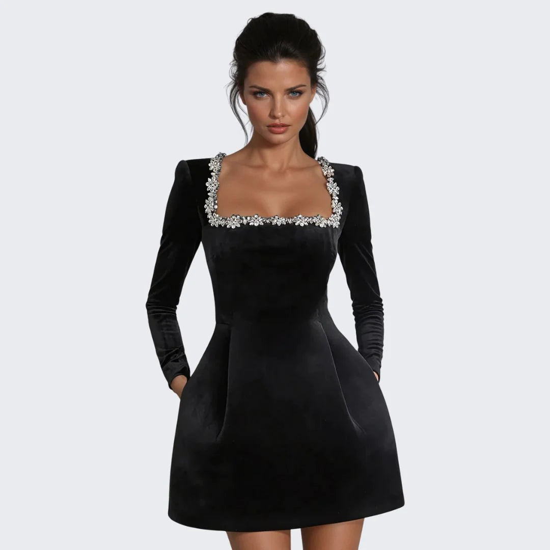 Véronique - aksamitna mini sukienka