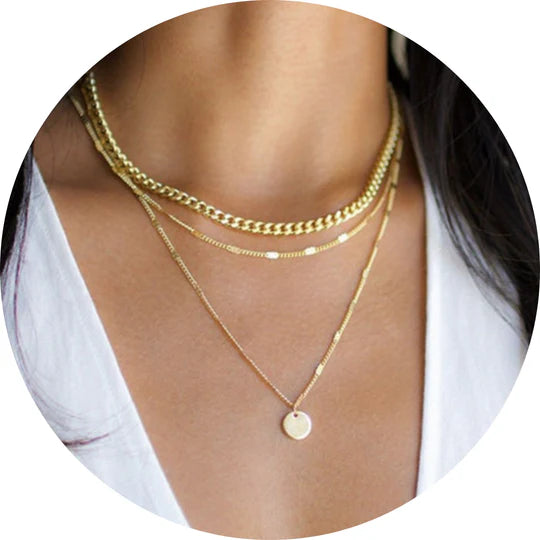 Isabel neklace gold 1+2