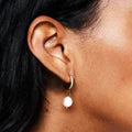Freshwater pearl hoops