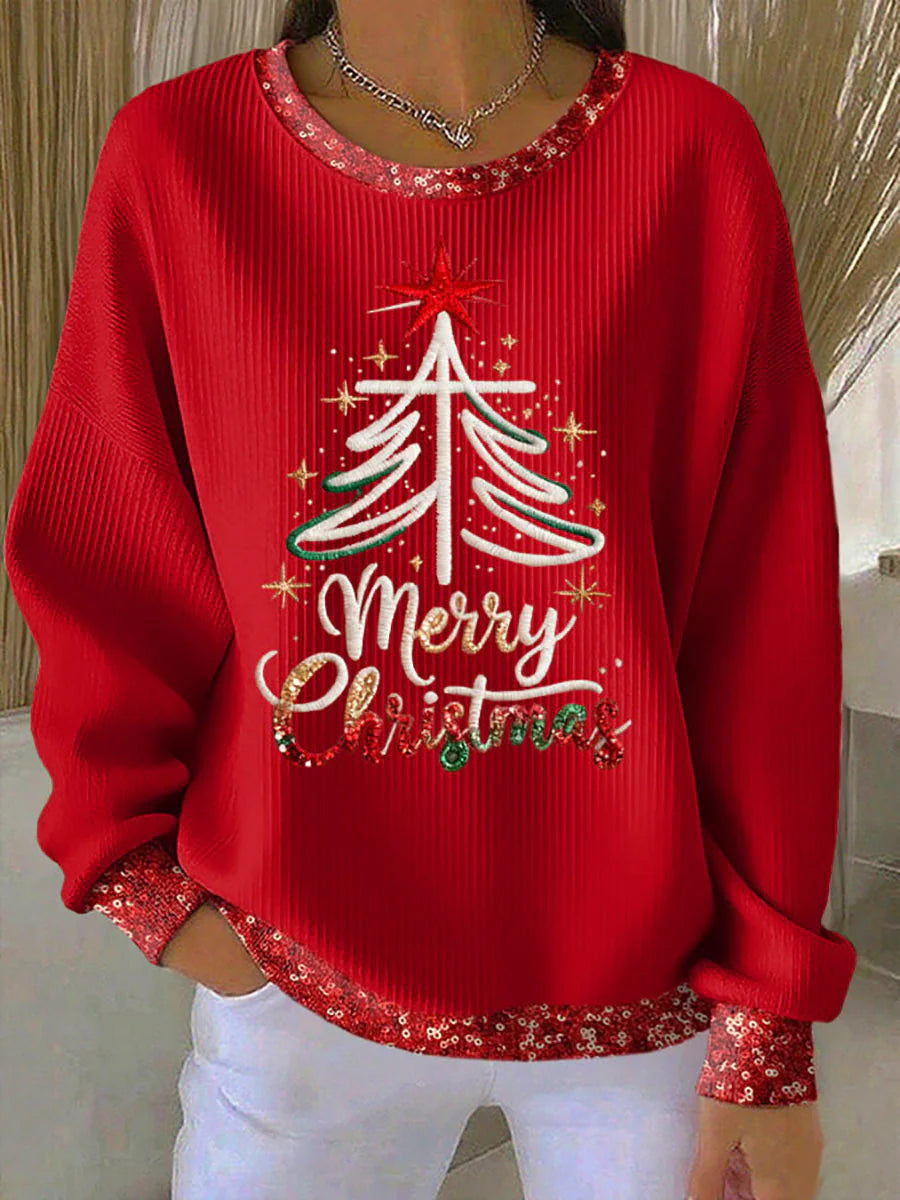 Sparkling Christmas Tree Sweter