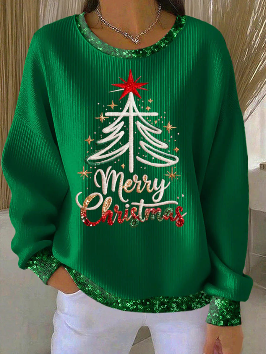 Sparkling Christmas Tree Sweter