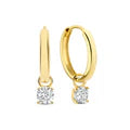 Michaela timeless earring set with stones and precious gold finish