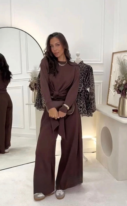 Sofía - Elegancki zestaw z wiązaniem w talii