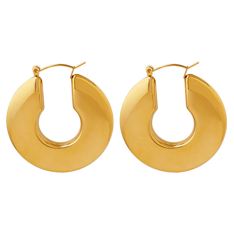 Sol gold hoop earrings