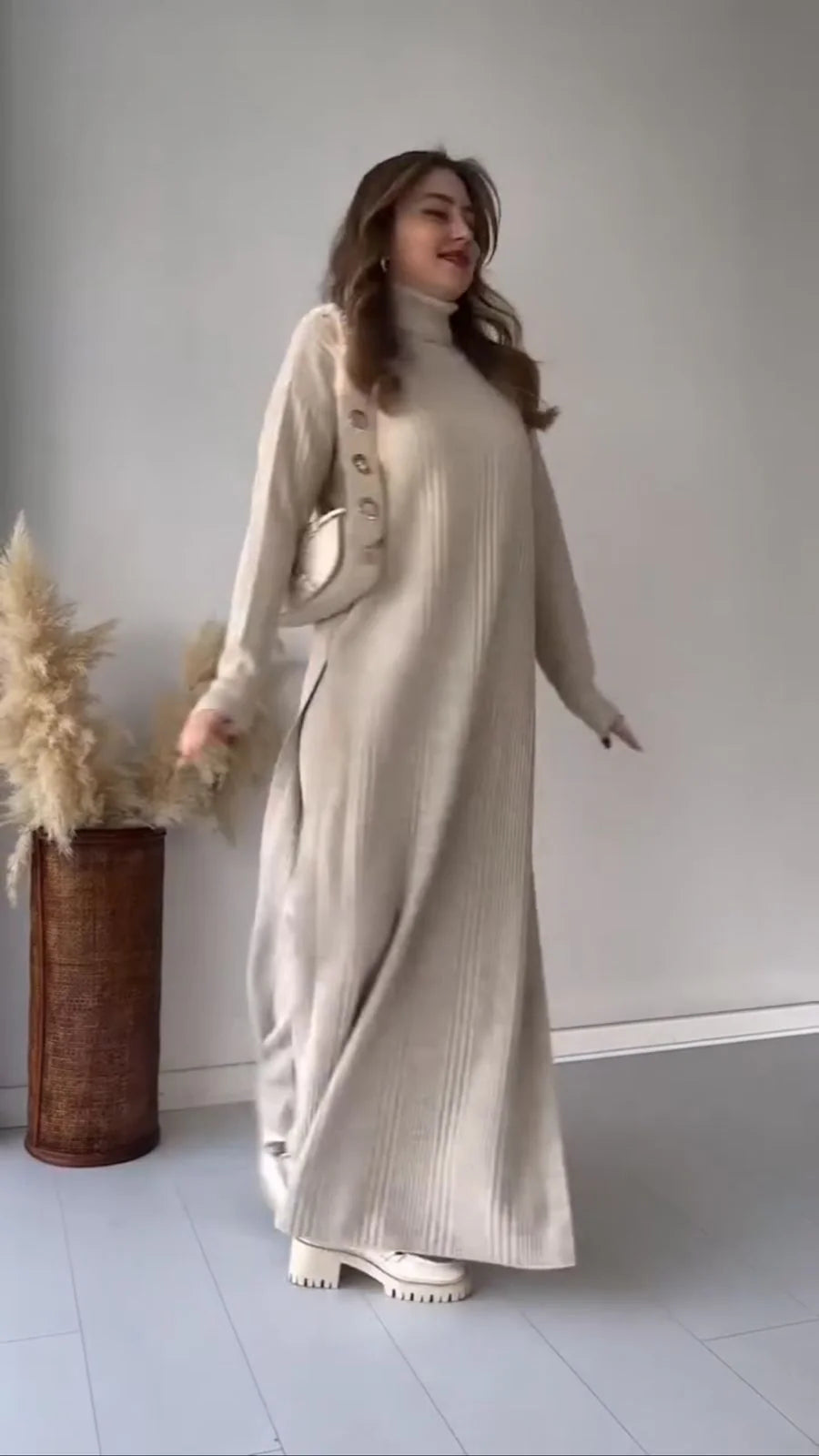 AMIRA - Elegancki zimowy komplet dwuczęściowy