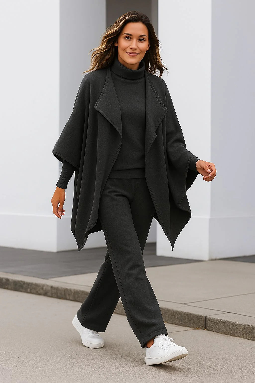 Mella - Komplet kardigan, bluzka i spodnie