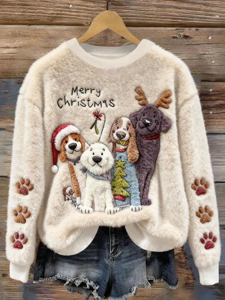 Christmas Paws Sweter
